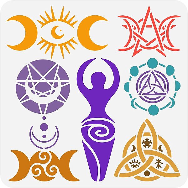 PandaHall FINGERINSPIRE Wiccan Witch Symbols Drawing Stencil 30x30cm Reusable Spiral Goddess Painting Template DIY Craft Viking Celtic Knot..., White
PandaHall FINGERINSPIRE Wiccan Witch Symbols Drawing Stencil 30x30cm Reusable Spiral Goddess Painting Template DIY Craft Viking Celtic Knot..., White