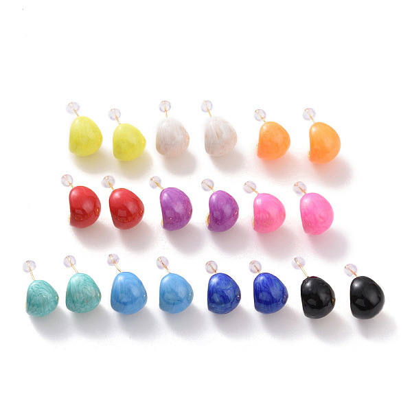 PandaHall Enamel Bean Stud Earrings, Real 18K Gold Plated Brass Jewelry for Women, Mixed Color, 21x15mm, Pin: 1mm Brass Other Plants..., Multicolor
PandaHall Enamel Bean Stud Earrings, Real 18K Gold Plated Brass Jewelry for Women, Mixed Color, 21x15mm, Pin: 1mm Brass Other Plants..., Multicolor