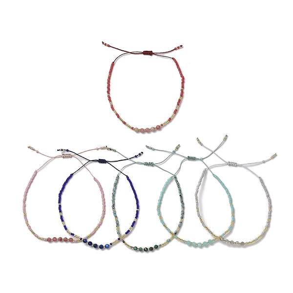 PandaHall Gemstone Braided Bead Bracelets, with Nylon Cord, Mixed Color, Inner Diameter: 1-7/8~3 inch(4.9~7.5cm) Mixed Stone Multicolor
PandaHall Gemstone Braided Bead Bracelets, with Nylon Cord, Mixed Color, Inner Diameter: 1-7/8~3 inch(4.9~7.5cm) Mixed Stone Multicolor