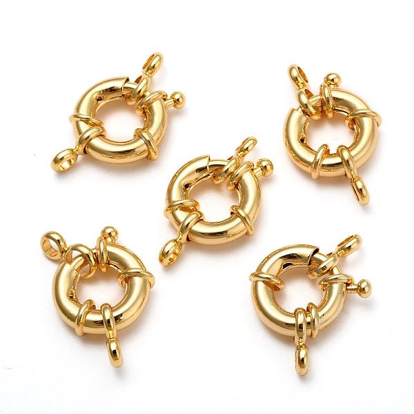 PandaHall Rack Plating Brass Spring Clasps, Real 18K Gold Plated, 13x5mm, Hole: 2mm Brass
PandaHall Rack Plating Brass Spring Clasps, Real 18K Gold Plated, 13x5mm, Hole: 2mm Brass