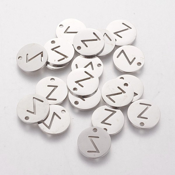 PandaHall 201 Stainless Steel Charms, Flat Round with Letter, Stainless Steel Color, Letter.Z, 12x1mm, Hole: 1.5mm 201 Stainless Steel...
PandaHall 201 Stainless Steel Charms, Flat Round with Letter, Stainless Steel Color, Letter.Z, 12x1mm, Hole: 1.5mm 201 Stainless Steel...