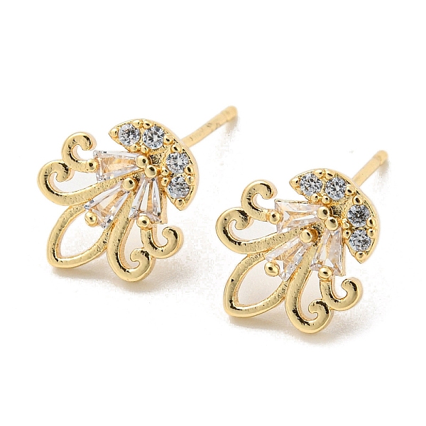 PandaHall Brass with Clear Cubic Zirconia Stud Earrings, Canna Lily Flower, Light Gold, 11x10mm Brass Flower
PandaHall Brass with Clear Cubic Zirconia Stud Earrings, Canna Lily Flower, Light Gold, 11x10mm Brass Flower