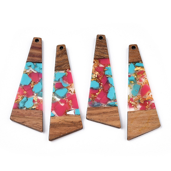 PandaHall Transparent Resin & Walnut Wood Big Pendants, with Gold Foil, Trapezoid Charms, Camellia, 57.5x19.5x3mm, Hole: 2mm Resin+Wood..., Pink
PandaHall Transparent Resin & Walnut Wood Big Pendants, with Gold Foil, Trapezoid Charms, Camellia, 57.5x19.5x3mm, Hole: 2mm Resin+Wood..., Pink