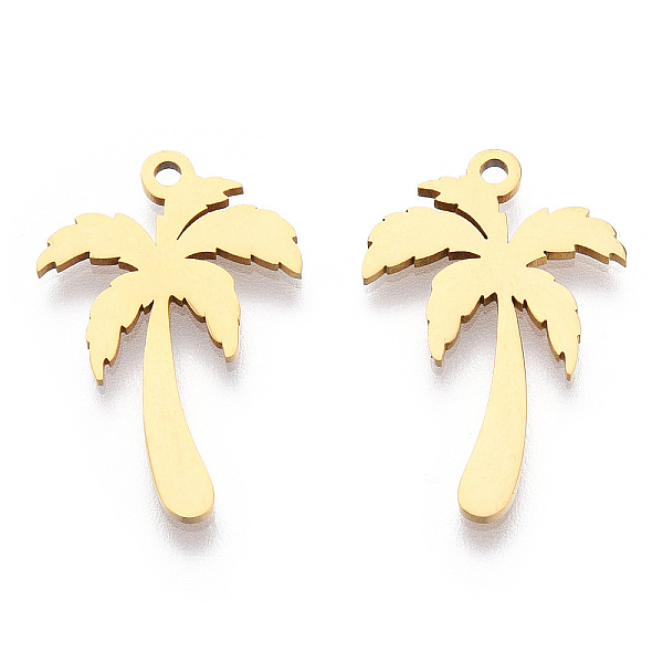 PandaHall 201 Stainless Steel Pendants, Coconut Tree Charm, Golden, 21.5x14x1mm, Hole: 1.4mm 201 Stainless Steel Tree
PandaHall 201 Stainless Steel Pendants, Coconut Tree Charm, Golden, 21.5x14x1mm, Hole: 1.4mm 201 Stainless Steel Tree