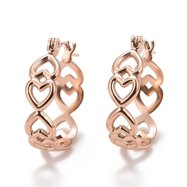 PandaHall Ion Plating(IP) Hollow Heart 304 Stainless Steel Hoop Earrings for Women, Rose Gold, 21.5x20x6mm, Pin: 0.6mm 304 Stainless Steel...
PandaHall Ion Plating(IP) Hollow Heart 304 Stainless Steel Hoop Earrings for Women, Rose Gold, 21.5x20x6mm, Pin: 0.6mm 304 Stainless Steel...