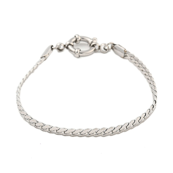 PandaHall 304 Stainless Steel Snake Chain Bracelets for Women, Stainless Steel Color, 6-7/8 inch(17.4cm) 304 Stainless Steel
PandaHall 304 Stainless Steel Snake Chain Bracelets for Women, Stainless Steel Color, 6-7/8 inch(17.4cm) 304 Stainless Steel