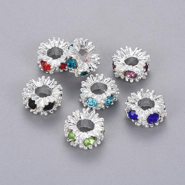 PandaHall Alloy Rhinestone European Beads, Large Hole Beads, Lead Free and Cadmium Free, Rondelle, Silver Color Plated, Mixed Color..., Multicolor
PandaHall Alloy Rhinestone European Beads, Large Hole Beads, Lead Free and Cadmium Free, Rondelle, Silver Color Plated, Mixed Color..., Multicolor