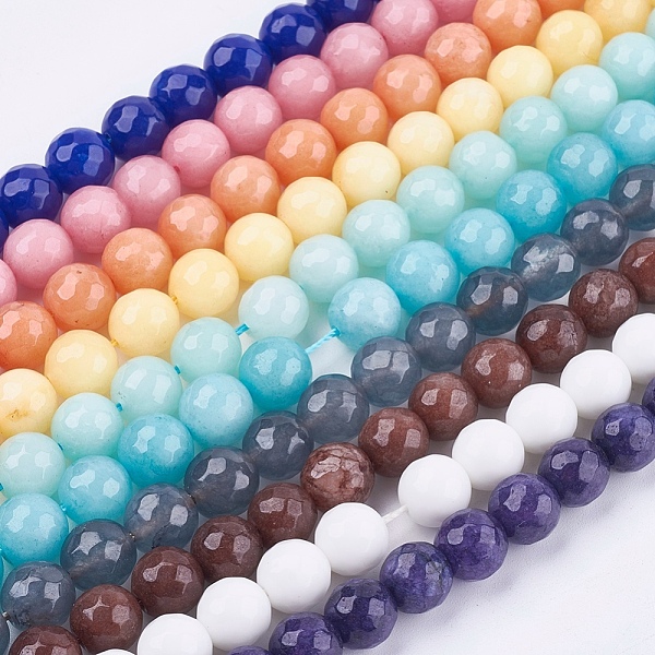 PandaHall Natural White Jade Bead Strands, Dyed, Faceted, Round, Mixed Color, 10mm, Hole: 1mm, 38pcs/strand, 14.5 inch White Jade Round..., Multicolor
PandaHall Natural White Jade Bead Strands, Dyed, Faceted, Round, Mixed Color, 10mm, Hole: 1mm, 38pcs/strand, 14.5 inch White Jade Round..., Multicolor