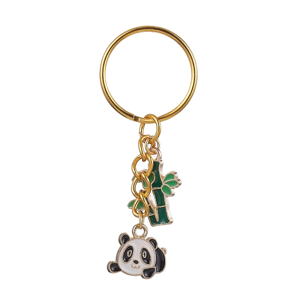 PandaHall Panda & Bamboo Alloy Enamel Pendant Keychains, with Iron Split Key Rings, Golden, 6.5cm Alloy Panda
PandaHall Panda & Bamboo Alloy Enamel Pendant Keychains, with Iron Split Key Rings, Golden, 6.5cm Alloy Panda