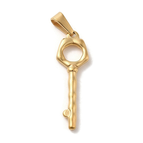 PandaHall Vacuum Plating 304 Stainless Steel Pendants, Key Charm, Golden, 34~35x11x3mm, Hole: 3x7.5mm 304 Stainless Steel Key
PandaHall Vacuum Plating 304 Stainless Steel Pendants, Key Charm, Golden, 34~35x11x3mm, Hole: 3x7.5mm 304 Stainless Steel Key