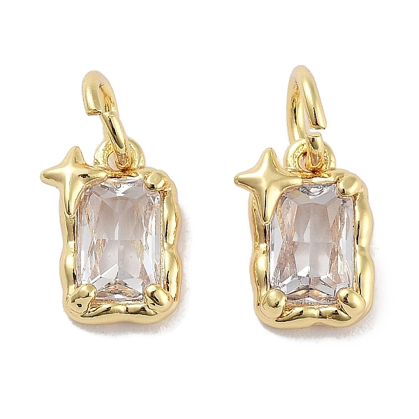 PandaHall Brass Micro Pave Cubic Zirconia Charms, with Jump Ring, Rectangle with Star, Real 18K Gold Plated, Clear, 9.5x6x3mm, Hole: 3mm...
PandaHall Brass Micro Pave Cubic Zirconia Charms, with Jump Ring, Rectangle with Star, Real 18K Gold Plated, Clear, 9.5x6x3mm, Hole: 3mm...
