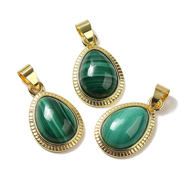 PandaHall Natural Malachite Pendants, Teardrop Charms with Rack Plating Golden Tone Brass Findings, Cadmium Free & Lead Free, 23x14.5x5.8mm...
PandaHall Natural Malachite Pendants, Teardrop Charms with Rack Plating Golden Tone Brass Findings, Cadmium Free & Lead Free, 23x14.5x5.8mm...