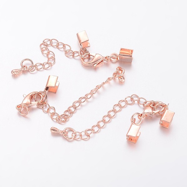 PandaHall Iron Chain Extender, with Brass Folding Crimp Ends, Rose Gold, 67mm, Lobster Clasp: 12x8x3mm, End: 9x4mm, Iron Circle: 3mm inner...
PandaHall Iron Chain Extender, with Brass Folding Crimp Ends, Rose Gold, 67mm, Lobster Clasp: 12x8x3mm, End: 9x4mm, Iron Circle: 3mm inner...
