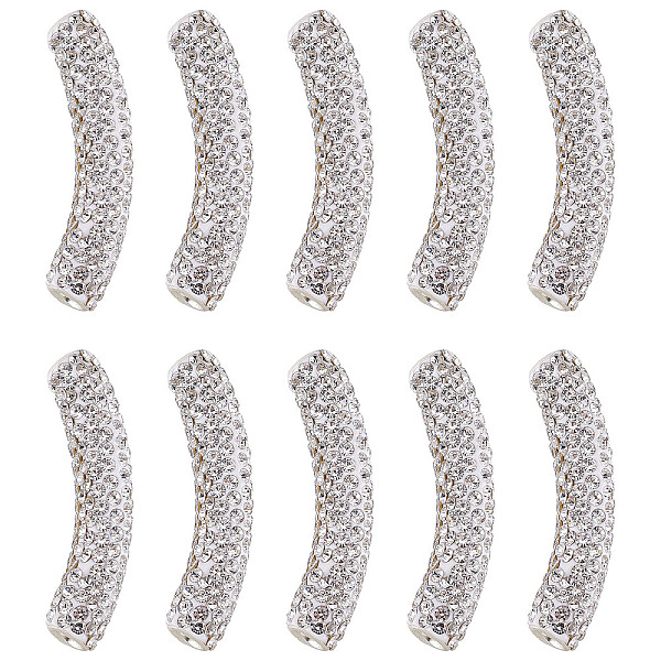 PandaHall SUNNYCLUE 1 Box 10Pcs Rhinestone Tube Beads Curved Beads Crystal Bead Tube Spacer Beads Metal Loose Beads for Jewelry Making..., Clear
PandaHall SUNNYCLUE 1 Box 10Pcs Rhinestone Tube Beads Curved Beads Crystal Bead Tube Spacer Beads Metal Loose Beads for Jewelry Making..., Clear