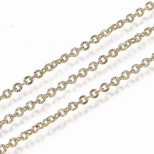 PandaHall Ion Plating(IP) 304 Stainless Steel Cable Chains, with Spool, Soldered, Textured, Golden, Link: 2.6x2.3x0.4mm, about 32.8 Feet...
PandaHall Ion Plating(IP) 304 Stainless Steel Cable Chains, with Spool, Soldered, Textured, Golden, Link: 2.6x2.3x0.4mm, about 32.8 Feet...