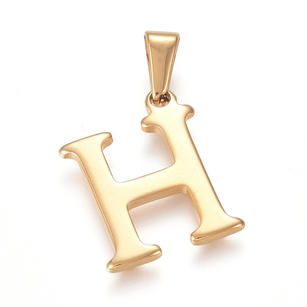 PandaHall 304 Stainless Steel Pendants, Golden, Initial Letter.H, 20x15.5x1.8mm, Hole: 3x7mm 304 Stainless Steel Letter H
PandaHall 304 Stainless Steel Pendants, Golden, Initial Letter.H, 20x15.5x1.8mm, Hole: 3x7mm 304 Stainless Steel Letter H