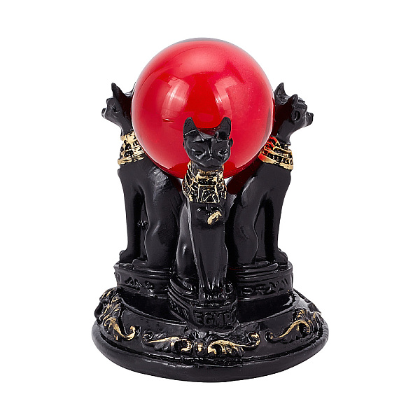 PandaHall Cystal Ball Display Stands, Opaque Rasin Bastet Cat Goddess Statue Glass Ball Holder, Black, 6.2x7.2cm Resin Black
PandaHall Cystal Ball Display Stands, Opaque Rasin Bastet Cat Goddess Statue Glass Ball Holder, Black, 6.2x7.2cm Resin Black