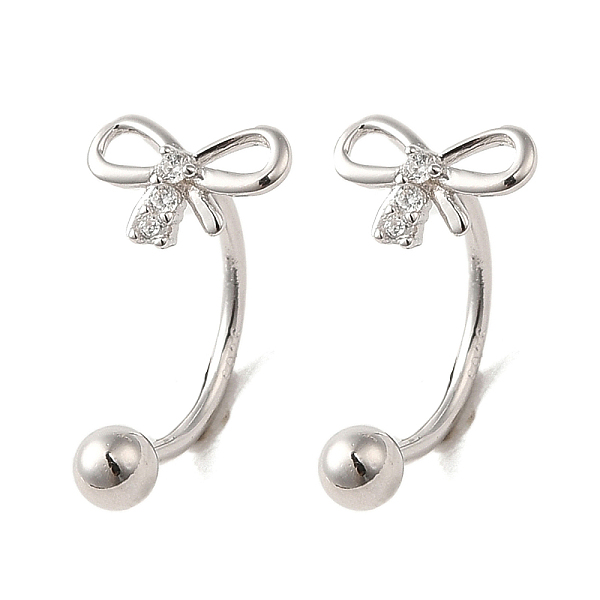 PandaHall Rhodium Plated Sterling Silver Rhinestone Stud Earrings, Bowknot, with S925 Stamp, Platinum, 14x8mm Rhinestone Bowknot
PandaHall Rhodium Plated Sterling Silver Rhinestone Stud Earrings, Bowknot, with S925 Stamp, Platinum, 14x8mm Rhinestone Bowknot