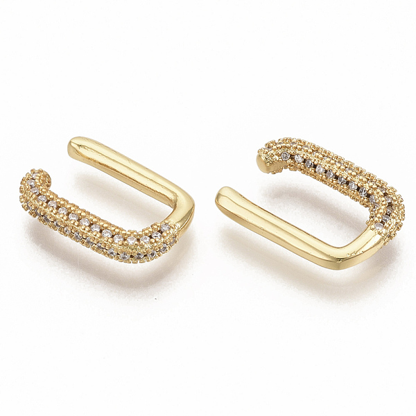 PandaHall Brass Micro Pave Clear Cubic Zirconia Cuff Earrings, Rectangle, Real 16K Gold Plated, 18x12.5x3.5mm, Inner Diameter 13x6.5mm Cubic...
PandaHall Brass Micro Pave Clear Cubic Zirconia Cuff Earrings, Rectangle, Real 16K Gold Plated, 18x12.5x3.5mm, Inner Diameter 13x6.5mm Cubic...