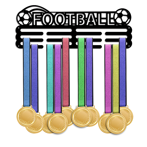 PandaHall Fashion Iron Medal Hanger Holder Display Wall Rack, with Screws, Football Pattern, 150x400mm Iron Football
PandaHall Fashion Iron Medal Hanger Holder Display Wall Rack, with Screws, Football Pattern, 150x400mm Iron Football