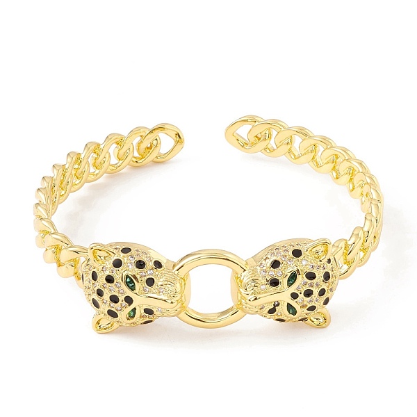 PandaHall Green Cubic Zirconia Double Leopard Open Cuff Bangle, Rack Plating Brass Jewelry for Women, Cadmium Free & Lead Free, Real 18K..., Black
PandaHall Green Cubic Zirconia Double Leopard Open Cuff Bangle, Rack Plating Brass Jewelry for Women, Cadmium Free & Lead Free, Real 18K..., Black