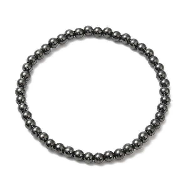 PandaHall Synthetic Magnetic Hematite Round Beaded Stretch Bracelets, Inner Diameter: 2 inch(5.2cm), Beads: 4mm Hematite
PandaHall Synthetic Magnetic Hematite Round Beaded Stretch Bracelets, Inner Diameter: 2 inch(5.2cm), Beads: 4mm Hematite