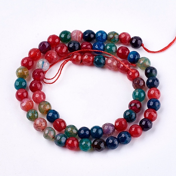 PandaHall Natural Agate Round Beads Strand, Dyed, Faceted, Mixed Color, 6mm, Hole: 1mm, about 62pcs/strand, 14.17 inch Natural Agate Round..., Multicolor
PandaHall Natural Agate Round Beads Strand, Dyed, Faceted, Mixed Color, 6mm, Hole: 1mm, about 62pcs/strand, 14.17 inch Natural Agate Round..., Multicolor