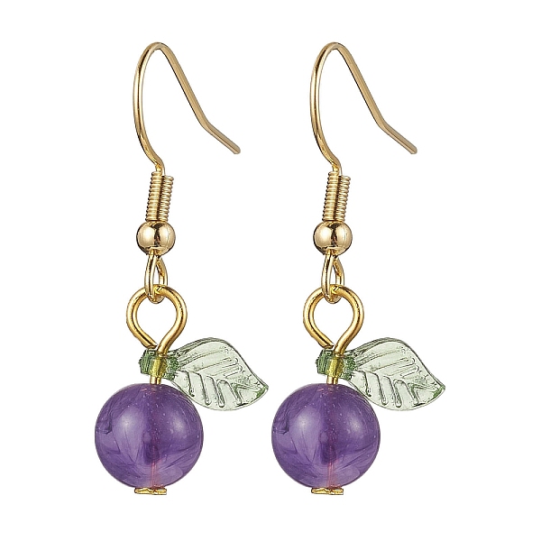 PandaHall Acrylic Dangle Earrings, with 304 Stainless Steel Earring Hooks, Round with Leaf, Blue Violet, 32.5x12.5mm Acrylic Round
PandaHall Acrylic Dangle Earrings, with 304 Stainless Steel Earring Hooks, Round with Leaf, Blue Violet, 32.5x12.5mm Acrylic Round