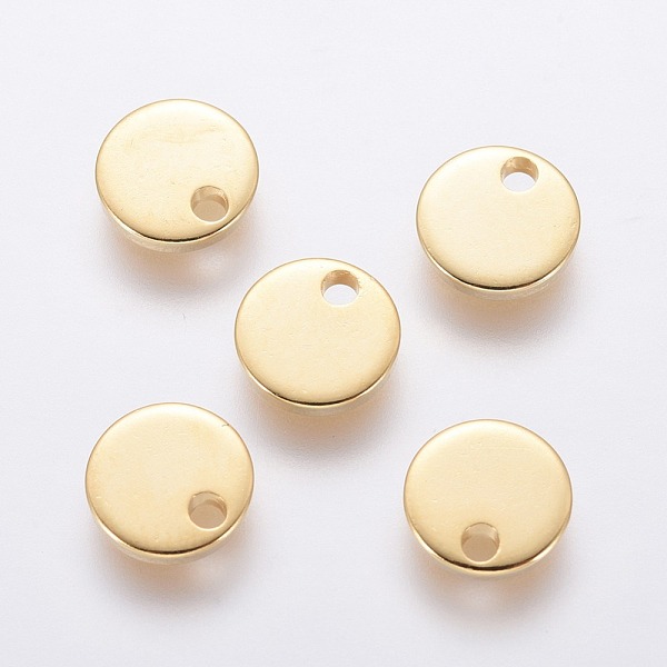 PandaHall 304 Stainless Steel Charms, Stamping Blank Tag, Flat Round, Golden, 16x0.8mm, Hole: 1.4mm 304 Stainless Steel Flat Round
PandaHall 304 Stainless Steel Charms, Stamping Blank Tag, Flat Round, Golden, 16x0.8mm, Hole: 1.4mm 304 Stainless Steel Flat Round