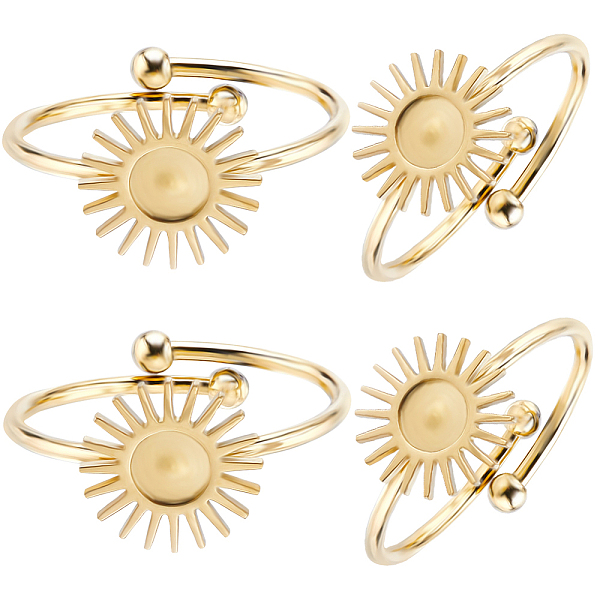 PandaHall Beebeecraft 4Pcs 304 Stainless Steel Sun Open Cuff Ring Findings, Bezel Cup Ring Settings with Round Tray, Golden, US Size 8...
PandaHall Beebeecraft 4Pcs 304 Stainless Steel Sun Open Cuff Ring Findings, Bezel Cup Ring Settings with Round Tray, Golden, US Size 8...