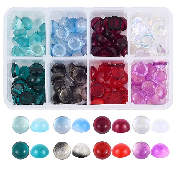 PandaHall 160Pcs 8 Colors Transparent Glass Cabochons, AB Color Plated, Half Round/Dome, Mixed Color, 10x5mm, 20pcs/colors Glass Half Round..., Multicolor
PandaHall 160Pcs 8 Colors Transparent Glass Cabochons, AB Color Plated, Half Round/Dome, Mixed Color, 10x5mm, 20pcs/colors Glass Half Round..., Multicolor