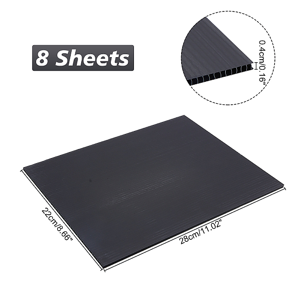 PandaHall AHANDMAKER 4mm Corrugated Plastic Sheet, 8 Sheets 220x280mm Black Correx Sheets Waterproof Corrugated Sign Board Heavy Duty...
PandaHall AHANDMAKER 4mm Corrugated Plastic Sheet, 8 Sheets 220x280mm Black Correx Sheets Waterproof Corrugated Sign Board Heavy Duty...