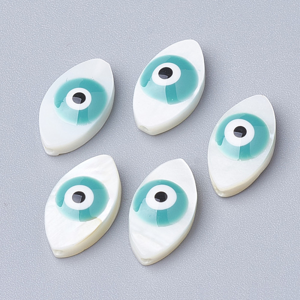 PandaHall Natural Freshwater Shell Beads, Horse Eye with Evil Eye, Cadet Blue, 15x8x4mm, Hole: 1mm Freshwater Shell Evil Eye Blue
PandaHall Natural Freshwater Shell Beads, Horse Eye with Evil Eye, Cadet Blue, 15x8x4mm, Hole: 1mm Freshwater Shell Evil Eye Blue