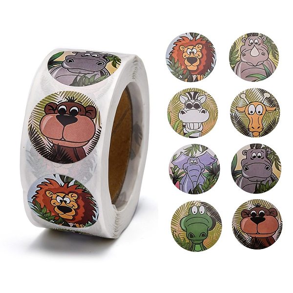 PandaHall Self-Adhesive Paper Gift Tag Stickers, for Party, Decorative Presents, Flat Round, Animal Pattern, 25mm, 500pcs/roll Paper Other..., Multicolor
PandaHall Self-Adhesive Paper Gift Tag Stickers, for Party, Decorative Presents, Flat Round, Animal Pattern, 25mm, 500pcs/roll Paper Other..., Multicolor