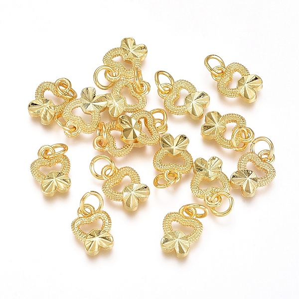 PandaHall Electroplated Alloy Charms, Long-Lasting Plated, with Brass Jump Ring, Heart with Heart, Golden, 11x8x2mm, Hole: 3.5mm Alloy Heart
PandaHall Electroplated Alloy Charms, Long-Lasting Plated, with Brass Jump Ring, Heart with Heart, Golden, 11x8x2mm, Hole: 3.5mm Alloy Heart
