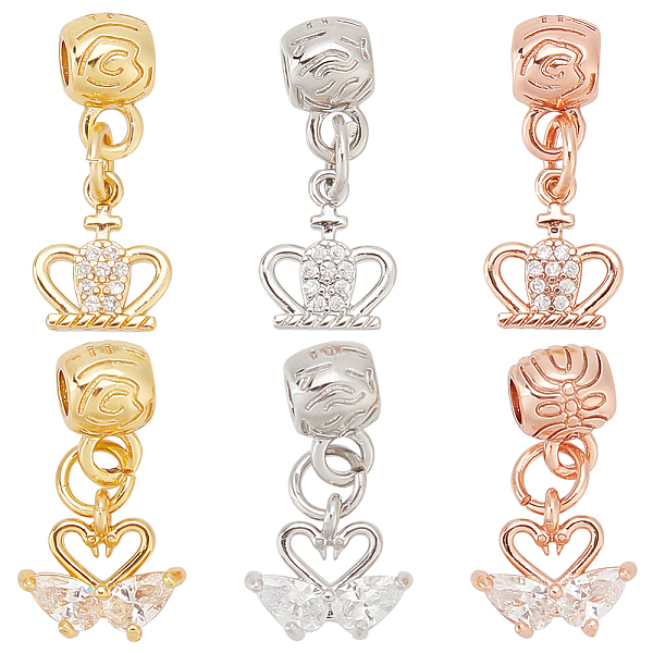 PandaHall Olycraft 6Pcs 6 Style Rack Plating Brass Micro Pave Clear Cubic Zirconia Pendants, Long-Lasting Plated, Cadmium Free & Lead Free..., Multicolor
PandaHall Olycraft 6Pcs 6 Style Rack Plating Brass Micro Pave Clear Cubic Zirconia Pendants, Long-Lasting Plated, Cadmium Free & Lead Free..., Multicolor