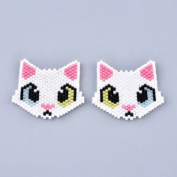 PandaHall Handmade Seed Beads Pendants, with Elastic Thread, Loom Pattern, Cat Shape, White, 31x35x1.5mm Glass Cat Shape White
PandaHall Handmade Seed Beads Pendants, with Elastic Thread, Loom Pattern, Cat Shape, White, 31x35x1.5mm Glass Cat Shape White