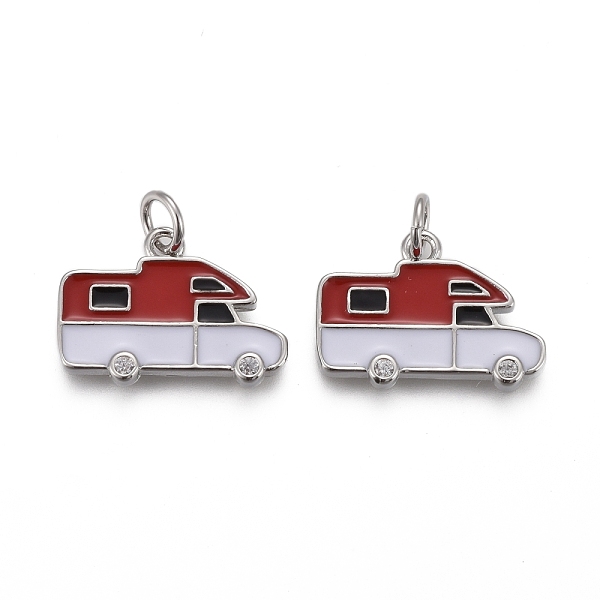 PandaHall Brass Micro Pave Clear Cubic Zirconia Pendants, with Enamel and Jump Rings, Long-Lasting Plated, Camping Van/Caravan Shape, Real..., Red
PandaHall Brass Micro Pave Clear Cubic Zirconia Pendants, with Enamel and Jump Rings, Long-Lasting Plated, Camping Van/Caravan Shape, Real..., Red