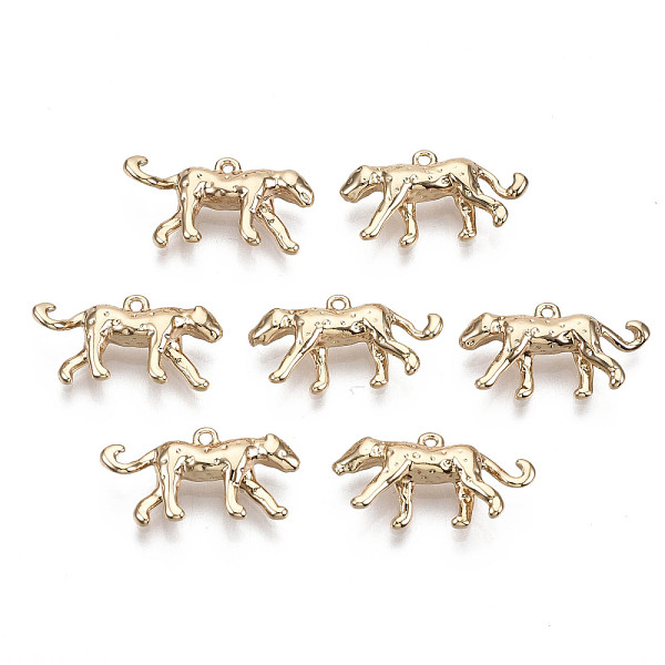 PandaHall Brass Pendants, Long-Lasting Plated, Leopard, Light Gold, 16x8.5x4mm, Hole: 0.9mm Brass Leopard
PandaHall Brass Pendants, Long-Lasting Plated, Leopard, Light Gold, 16x8.5x4mm, Hole: 0.9mm Brass Leopard