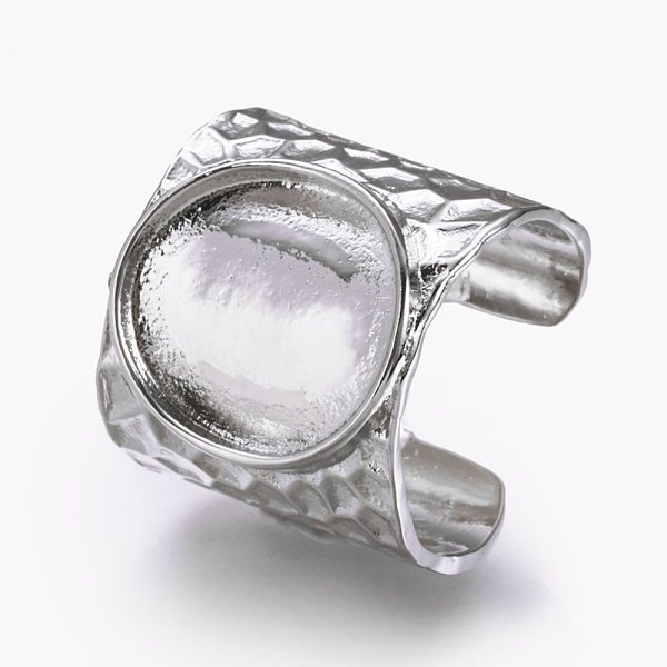 PandaHall Cuff Brass Pad Finger Ring Settings, Size 9, Platinum, Tray: 15mm, 19mm Brass
PandaHall Cuff Brass Pad Finger Ring Settings, Size 9, Platinum, Tray: 15mm, 19mm Brass