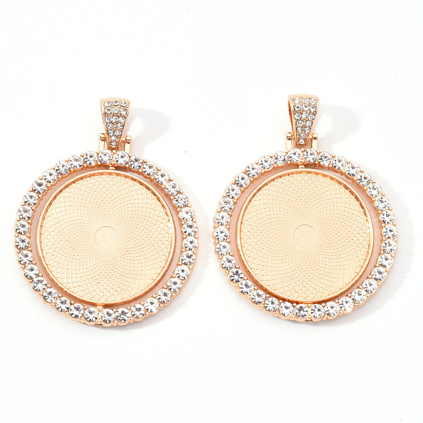 PandaHall Alloy Pendant Cabochon Settings, with Crystal Rhinestone, Cadmium Free & Lead Free, Double-sided Tray, Flat Round, Light Gold..., Clear
PandaHall Alloy Pendant Cabochon Settings, with Crystal Rhinestone, Cadmium Free & Lead Free, Double-sided Tray, Flat Round, Light Gold..., Clear