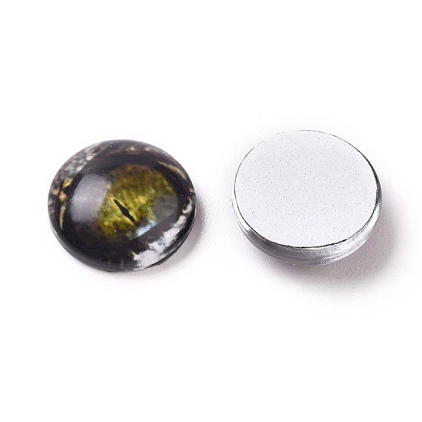PandaHall Glass Cabochons, Half Round/Dome with Animal Eye Pattern, Dark Khaki, 19.9x6.3mm Glass Half Round Yellow
PandaHall Glass Cabochons, Half Round/Dome with Animal Eye Pattern, Dark Khaki, 19.9x6.3mm Glass Half Round Yellow