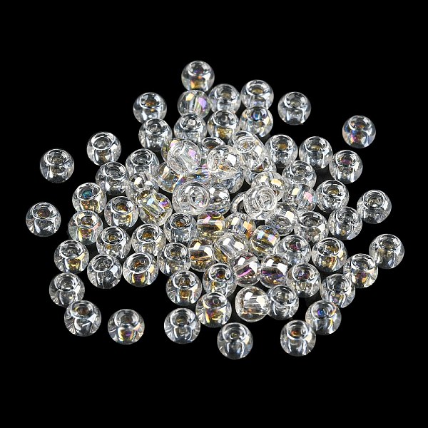 PandaHall Glass Seed Beads, AB Color, Rondelle, Clear, 4x3mm, Hole: 1.2mm 368pc/bag. Glass Clear
PandaHall Glass Seed Beads, AB Color, Rondelle, Clear, 4x3mm, Hole: 1.2mm 368pc/bag. Glass Clear