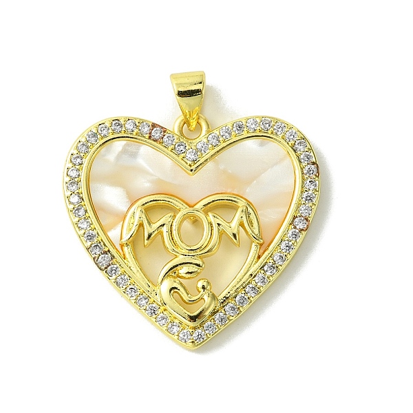 PandaHall Mother's Day Real 18K Gold Plated Brass Micro Pave Clear Cubic Zirconia Pendants, with Shell, Real 18K Gold Plated, Heart...
PandaHall Mother's Day Real 18K Gold Plated Brass Micro Pave Clear Cubic Zirconia Pendants, with Shell, Real 18K Gold Plated, Heart...