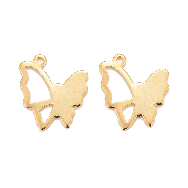 PandaHall 201 Stainless Steel Pendants, Butterfly, Real 24k Gold Plated, 18x17x0.8mm, Hole: 1.4mm 201 Stainless Steel Butterfly
PandaHall 201 Stainless Steel Pendants, Butterfly, Real 24k Gold Plated, 18x17x0.8mm, Hole: 1.4mm 201 Stainless Steel Butterfly