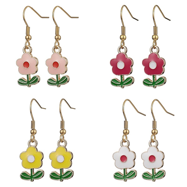 PandaHall Flower Zinc Alloy Enamel Dangle Earrings, with Ion Plating(IP) 304 Stainless Steel Earring Hooks, for Women, Mixed Color, 35x11mm..., Multicolor
PandaHall Flower Zinc Alloy Enamel Dangle Earrings, with Ion Plating(IP) 304 Stainless Steel Earring Hooks, for Women, Mixed Color, 35x11mm..., Multicolor