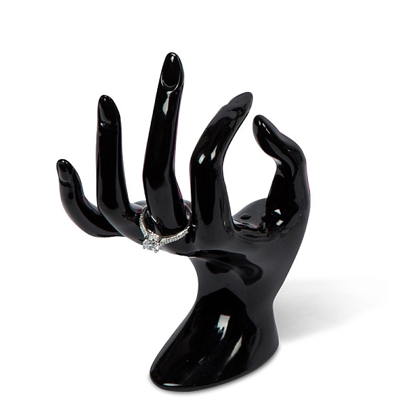 PandaHall Plastic OK Hand Rings Display Stands, Jewelry Organizer Holder for Rings Storage, Black, 9.3x5x16.5cm Plastic Black
PandaHall Plastic OK Hand Rings Display Stands, Jewelry Organizer Holder for Rings Storage, Black, 9.3x5x16.5cm Plastic Black