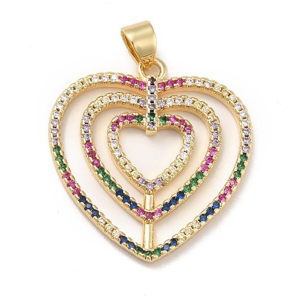PandaHall Rack Plating Brass Micro Pave Colorful Cubic Zirconia Pendants, Cadmium Free & Lead Free, Long-Lasting Plated, Heart, Real 18K...
PandaHall Rack Plating Brass Micro Pave Colorful Cubic Zirconia Pendants, Cadmium Free & Lead Free, Long-Lasting Plated, Heart, Real 18K...