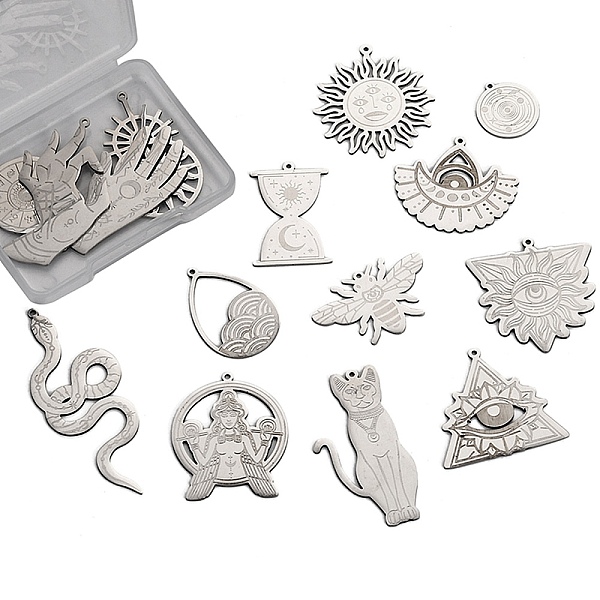 PandaHall 201 Stainless Steel Pendants, Laser Cut, Flat Round with Planet, Stainless Steel Color, 15pcs/box 201 Stainless Steel Mixed Shapes
PandaHall 201 Stainless Steel Pendants, Laser Cut, Flat Round with Planet, Stainless Steel Color, 15pcs/box 201 Stainless Steel Mixed Shapes