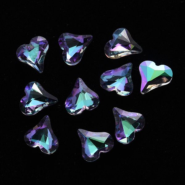 PandaHall Heart Transparent Glass Cabochons, Nail Art Decoration Accessories, Faceted, Colorful, 8.5x8.5x3.5mm Glass Heart
PandaHall Heart Transparent Glass Cabochons, Nail Art Decoration Accessories, Faceted, Colorful, 8.5x8.5x3.5mm Glass Heart